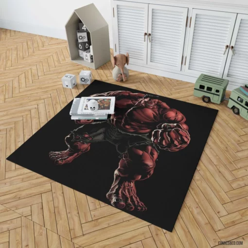 Red Hulk Gamma-Powered Avenger Comic Rug 1