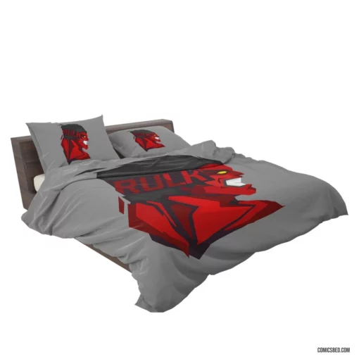 Red Hulk Marvel Crimson Colossus Comic Bedding Set 2