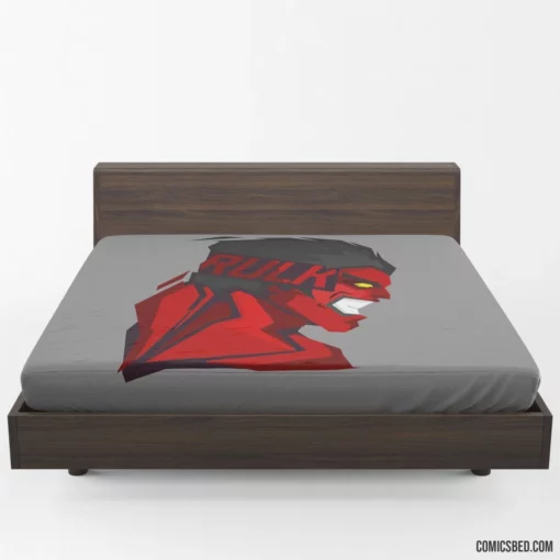 Red Hulk Marvel Crimson Colossus Comic Fitted Sheet