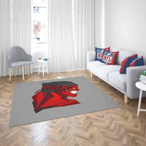 Red Hulk Marvel Crimson Colossus Comic Rug 2