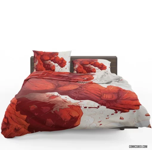 Red Hulk Marvel Fierce Fury Comic Bedding Set