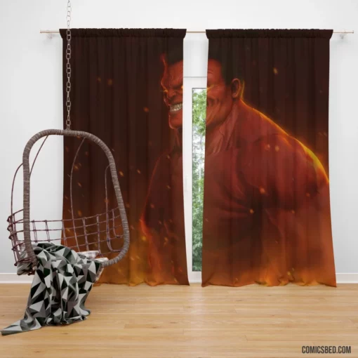 Red Hulk Marvel Furious Behemoth Comic Curtain