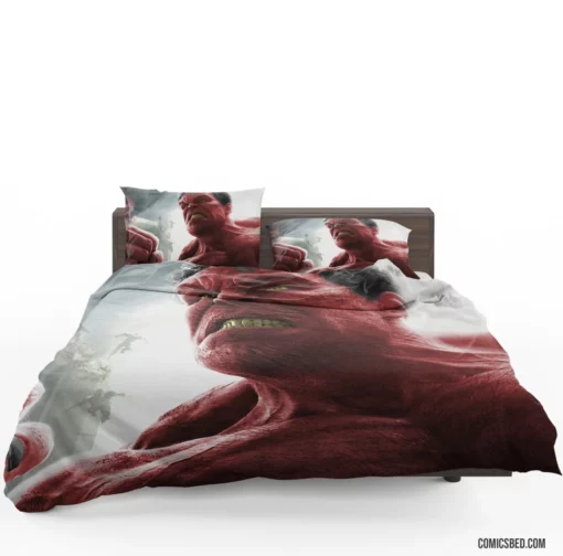 Red Hulk Marvel Thunderous Avenger Comic Bedding Set