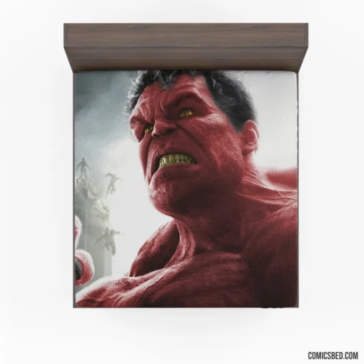 Red Hulk Marvel Thunderous Avenger Comic Fitted Sheet 1