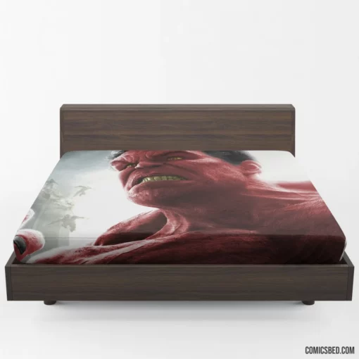 Red Hulk Marvel Thunderous Avenger Comic Fitted Sheet