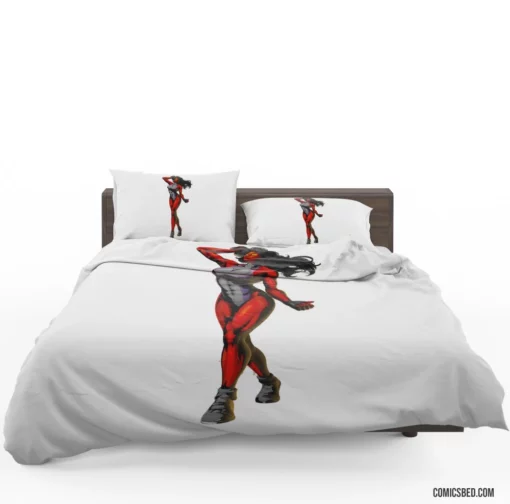 Red She-Hulk Marvel powered Hero Comic Bedding Set