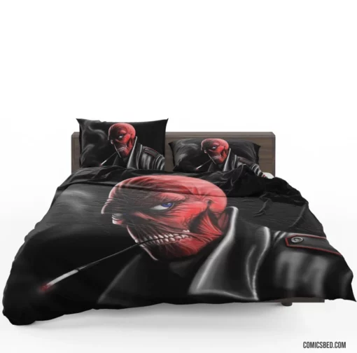 Red Skull Malevolent Scheme Comic Bedding Set