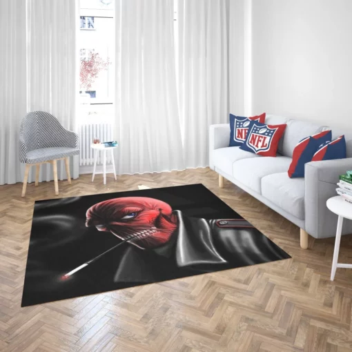 Red Skull Malevolent Scheme Comic Rug 2