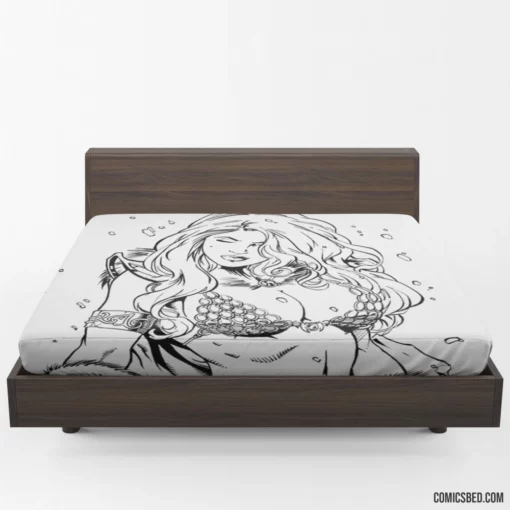 Red Sonja Fierce Warrior Comic Fitted Sheet