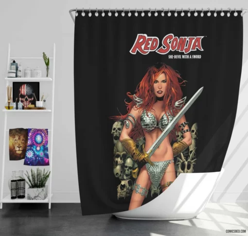 Red Sonja Hyrkanian Adventures Comic Shower Curtain