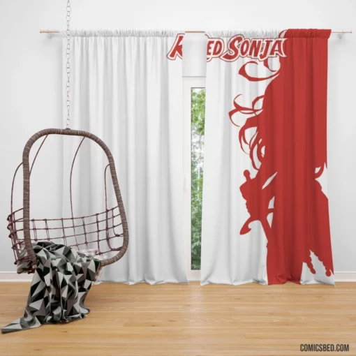 Red Sonja Hyrkanian Warrior Comic Curtain