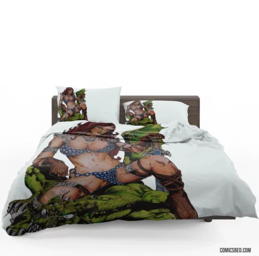 Red Sonja Savage She-Devil Comic Bedding Set