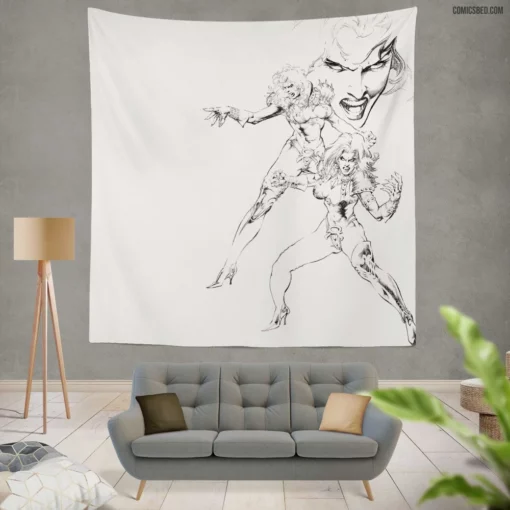 Red Sonja She-Devil Saga Comic Wall Tapestry