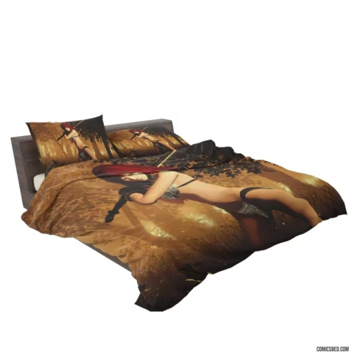 Red Sonja Sword-Wielding Hero Comic Bedding Set 2