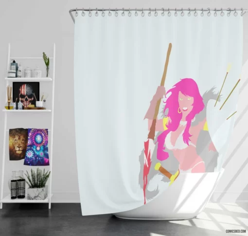 Red Sonja Warrior Quest Comic Shower Curtain