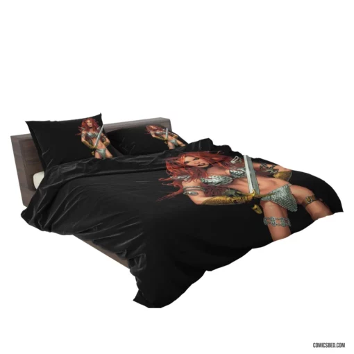 Red Sonja Warrior Saga Unfolds Comic Bedding Set 2