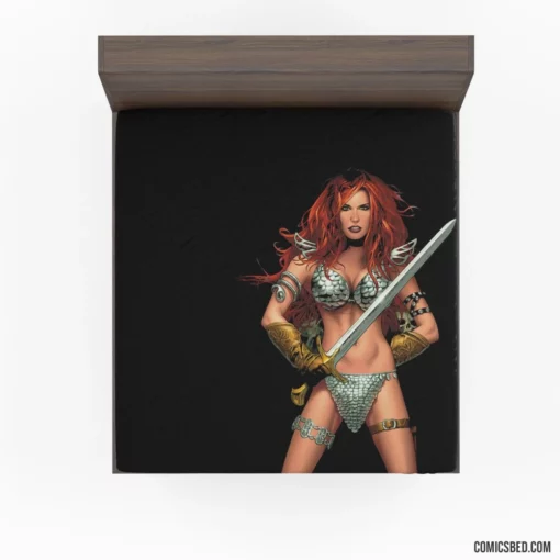 Red Sonja Warrior Saga Unfolds Comic Fitted Sheet 1