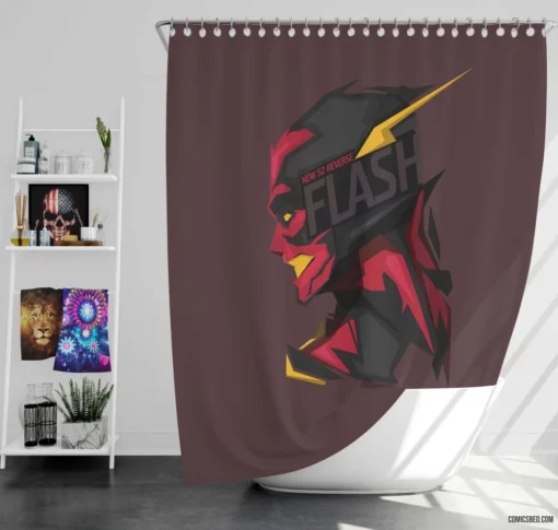 Reverse-Flash Chronicles Speedster Menace Comic Shower Curtain