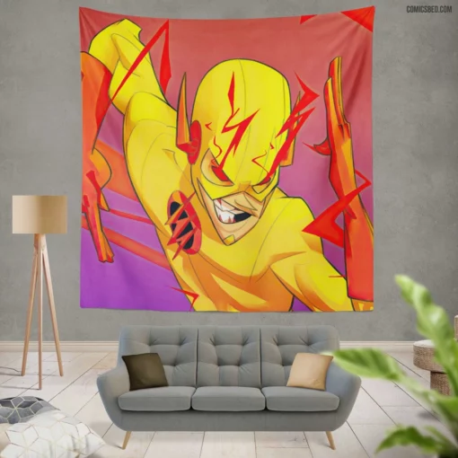 Reverse-Flash DC Speedster Comic Wall Tapestry