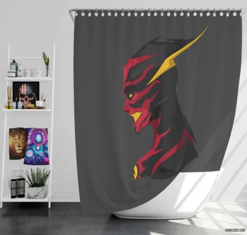 Reverse-Flash Speedster Rivalry Comic Shower Curtain