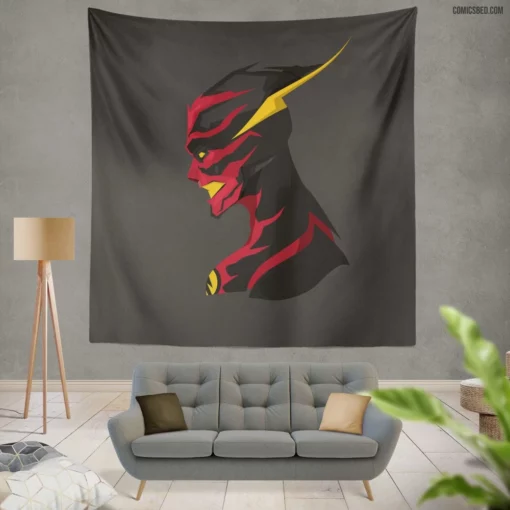 Reverse-Flash Speedster Rivalry Comic Wall Tapestry