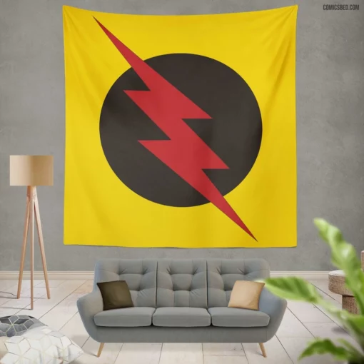 Reverse-Flash Time-Twisting Villain Comic Wall Tapestry