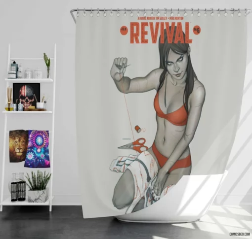 Revival Undead Mysteries Comic Shower Curtain