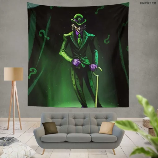 Riddler DC Puzzling Enigma Comic Wall Tapestry