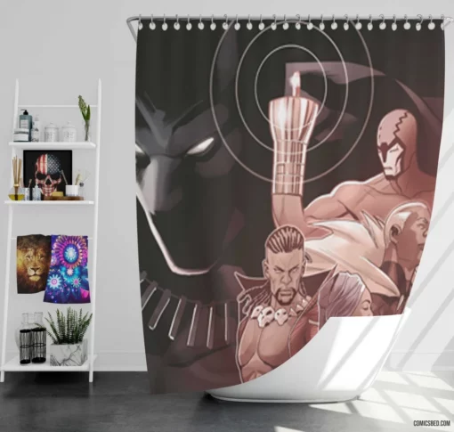 Rise Of The Black Panther Wakandan Tale Comic Shower Curtain