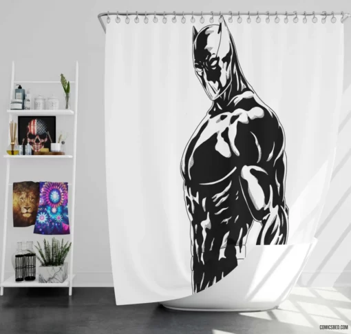 Roar of the Panther Marvel Hero Comic Shower Curtain