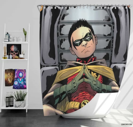 Robin DC Boy Wonder Comic Shower Curtain