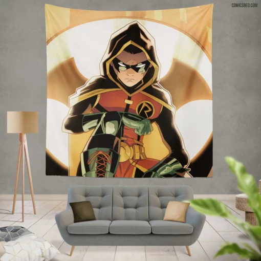 Robin DC Dynamic Boy Wonder Comic Wall Tapestry