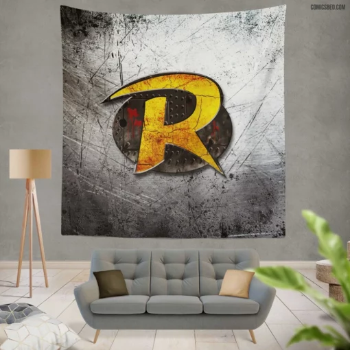 Robin Sidekick Quest for Justice Comic Wall Tapestry