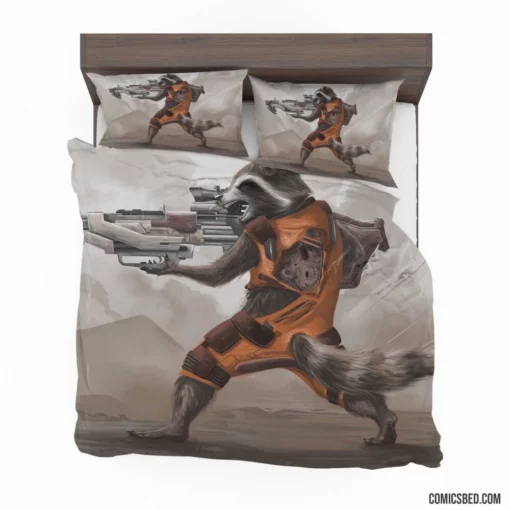 Rocket Raccoon Cosmic Adventurer Comic Bedding Set 1