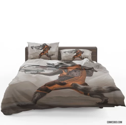 Rocket Raccoon Cosmic Adventurer Comic Bedding Set