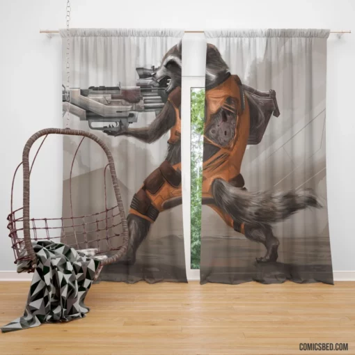 Rocket Raccoon Cosmic Adventurer Comic Curtain