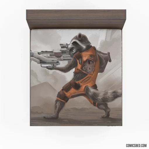 Rocket Raccoon Cosmic Adventurer Comic Fitted Sheet 1