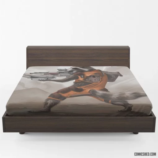 Rocket Raccoon Cosmic Adventurer Comic Fitted Sheet