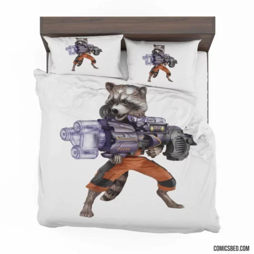 Rocket Raccoon Cosmic Guardians Of The Galaxy Comic Bedding Set 1