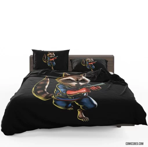 Rocket Raccoon Space Bandit Comic Bedding Set