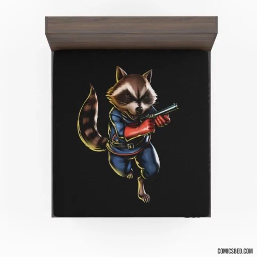 Rocket Raccoon Space Bandit Comic Fitted Sheet 1