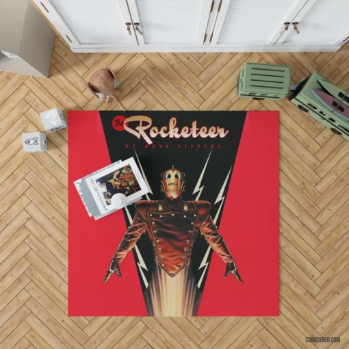 Rocketeer Jetpack Avenger Comic Rug