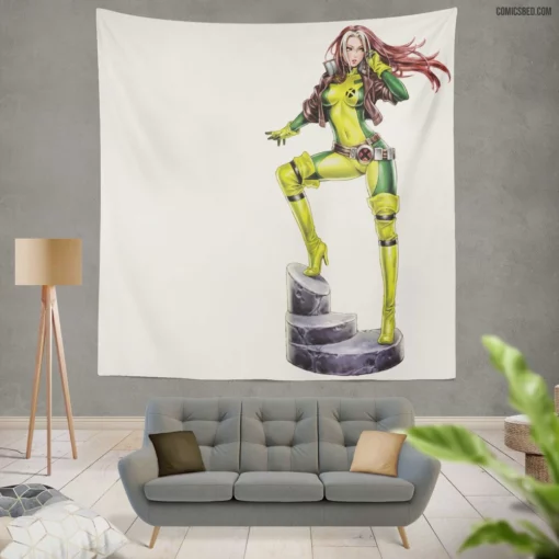 Rogue Marvelous Adventures X-Men Heroine Comic Wall Tapestry