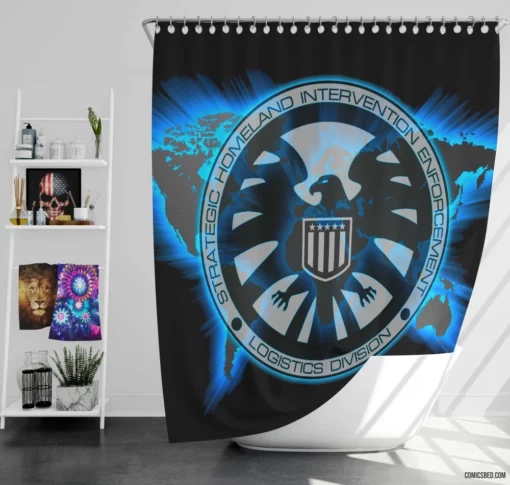 S.H.I.E.L.D. Secret Mission Comic Shower Curtain