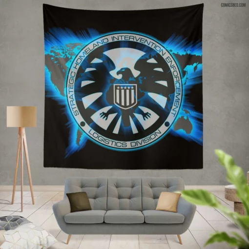 S.H.I.E.L.D. Secret Mission Comic Wall Tapestry