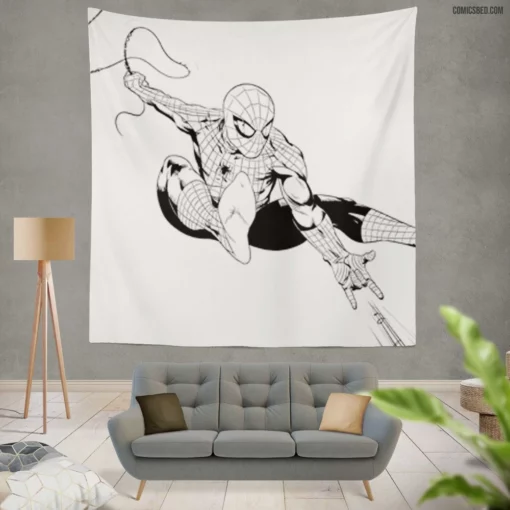 SPIDEY Friendly Spider-Man Hero Comic Wall Tapestry