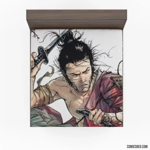 Samurai Feudal Blade Warrior Comic Fitted Sheet 1