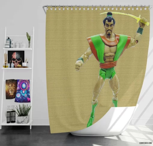 Samurai Master of the Blade Comic Shower Curtain