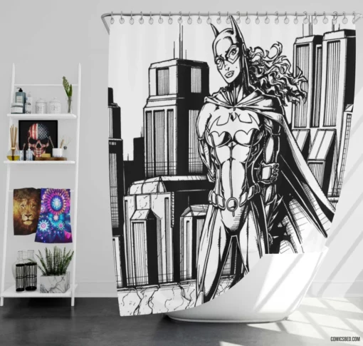 Scarlet Guardian Batwoman Quest Comic Shower Curtain