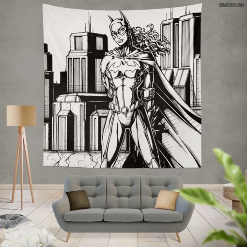 Scarlet Guardian Batwoman Quest Comic Wall Tapestry